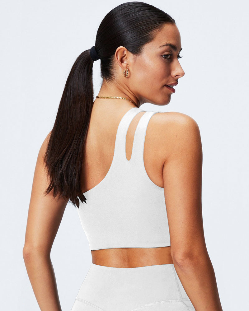 One Shoulder Sports Bra with Built in Bras